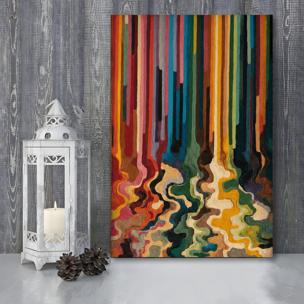 Colorful Flow Art  Vivid Depth Wall Art Print, Canvas Print, Canvas Decor