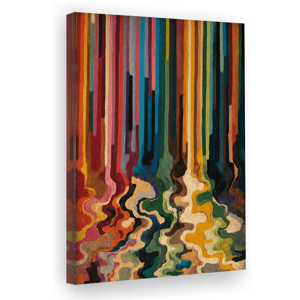 Colorful Flow Art  Vivid Depth Wall Art Print, Canvas Print, Canvas Decor