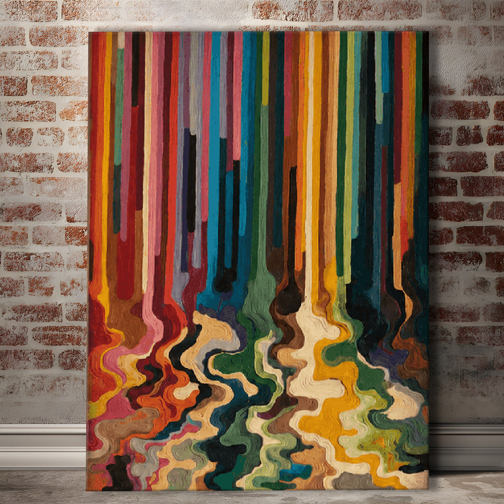 Colorful Flow Art  Vivid Depth Wall Art Print, Canvas Print, Canvas Decor