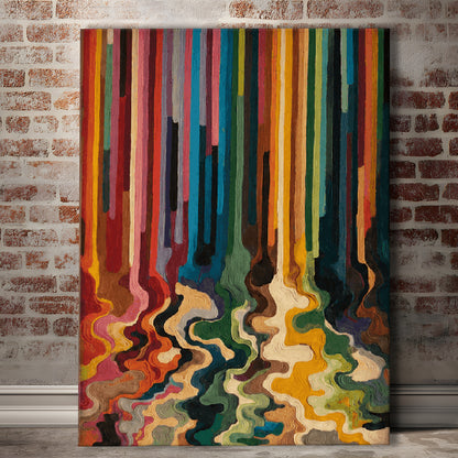 Colorful Flow Art  Vivid Depth Wall Art Print, Canvas Print, Canvas Decor