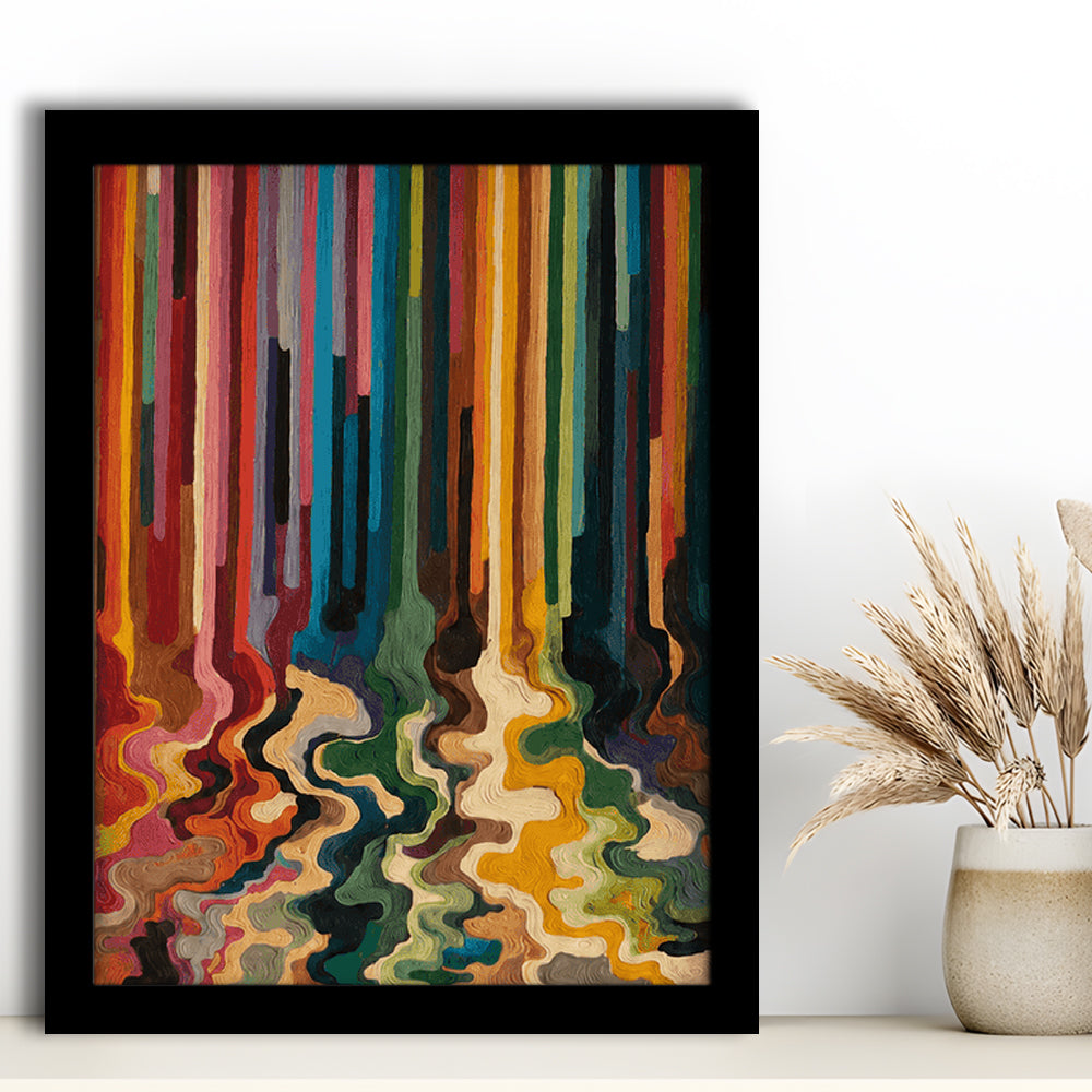 Colorful Flow Art  Vivid Depth Wall Art Print, Framed Art Print, Fine Art Print