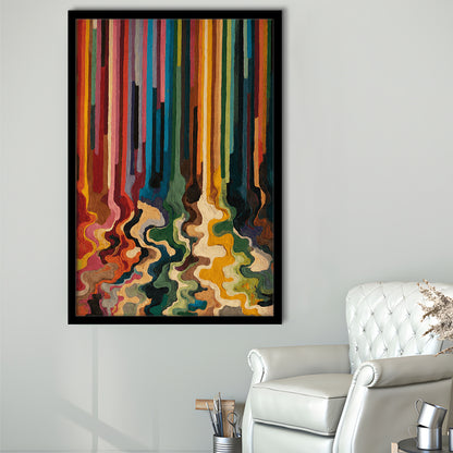 Colorful Flow Art  Vivid Depth Wall Art Print, Framed Art Print, Fine Art Print