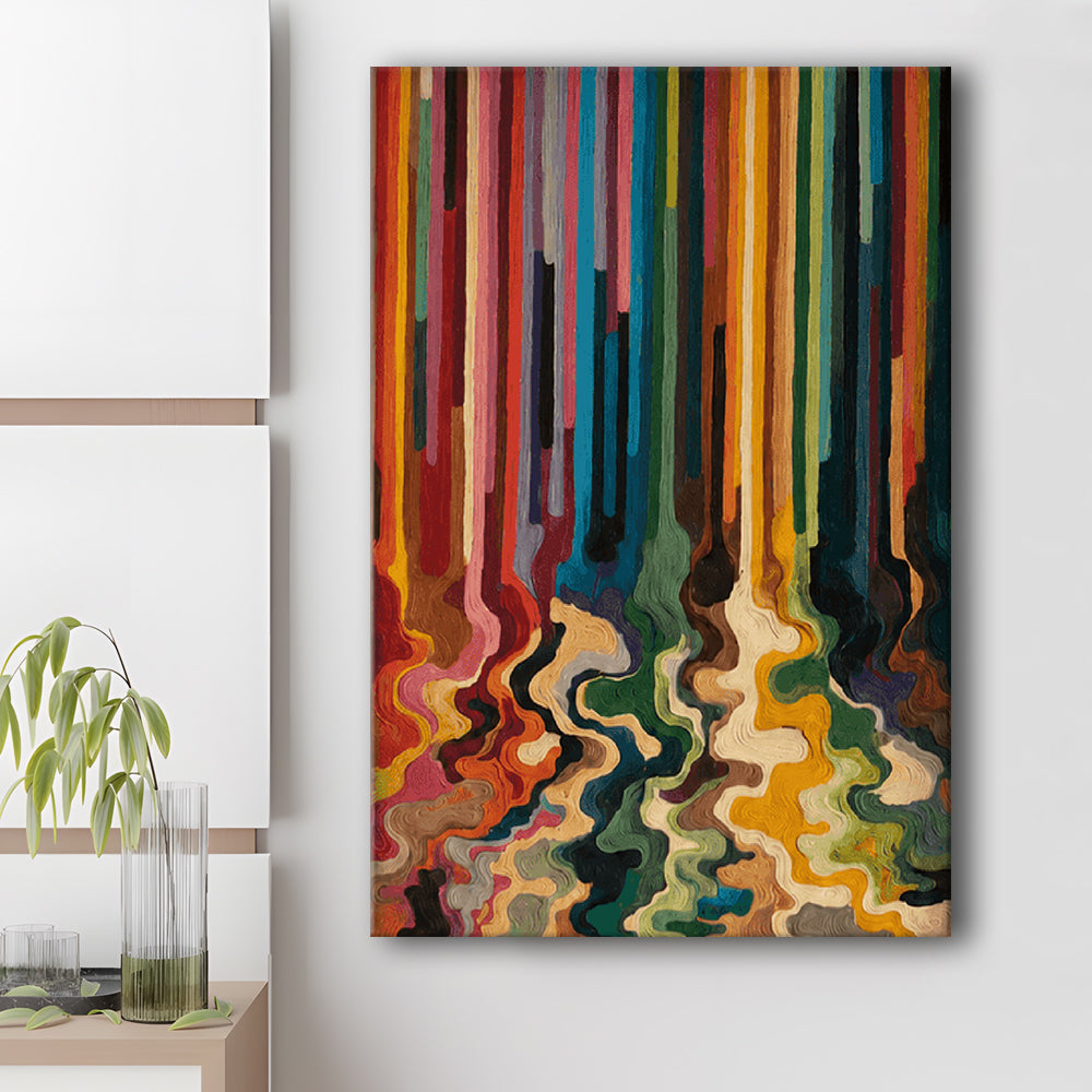 Colorful Flow Art  Vivid Depth Wall Art Print, Canvas Print, Canvas Decor