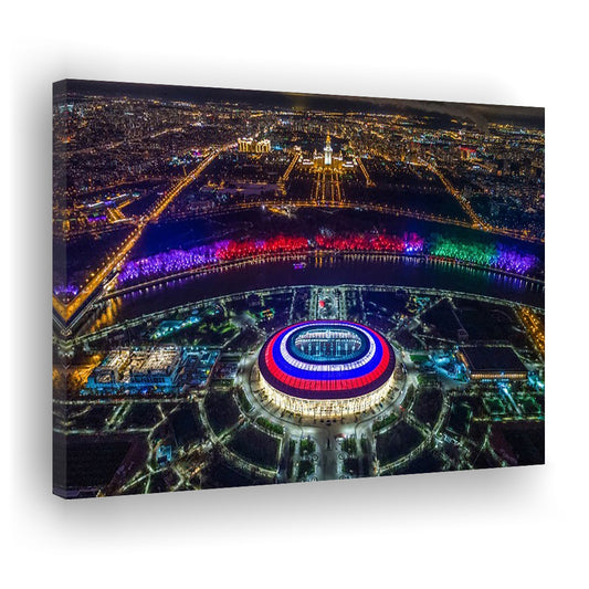 Colorful Luzhniki Stadium, Stadium Canvas, Sport Art, Gift for him, Man Cave Decor, Art Print, Canvas Print Wall Art