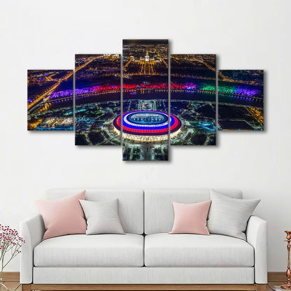 Colorful Luzhniki Stadium, Stadium Canvas, Sport Art, Gift for him, 5 Panel, Large Canvas, Canvas Print Wall Art