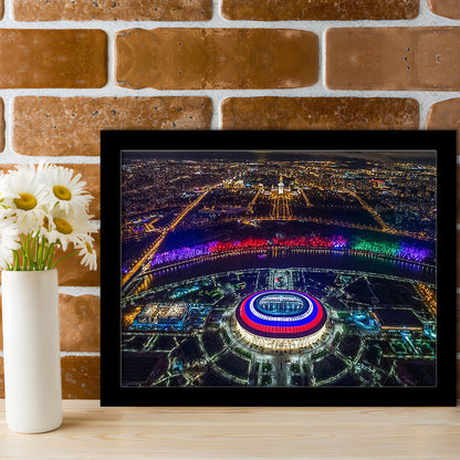 Colorful Luzhniki Stadium, Stadium Canvas, Sport Art, Gift for him, Framed Art Print Wall Decor, Picture Framed