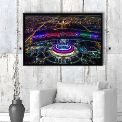 Colorful Luzhniki Stadium, Stadium Canvas, Sport Art, Framed Canvas Print Wall Art, Floating Frame