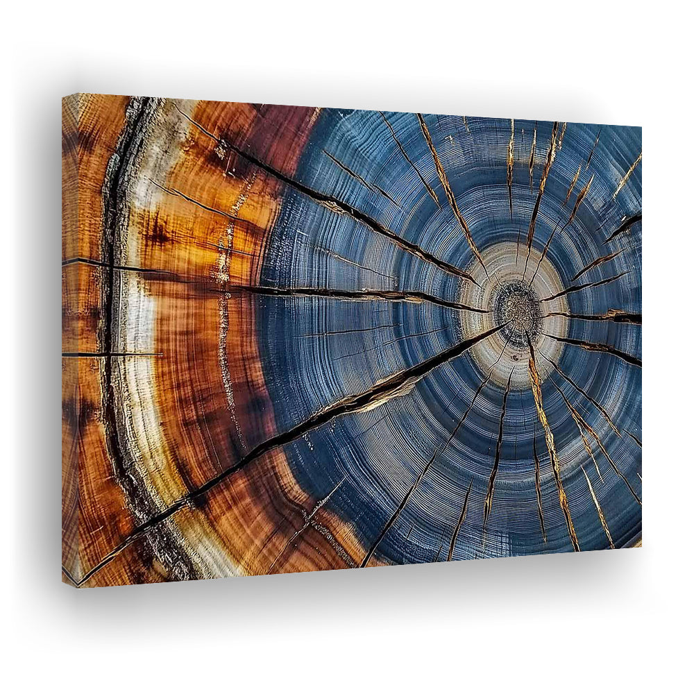 Colorful Tree Rings Canvas Print,Elegant Natural Wall Art, Cavas Print Wall Art Hom Decor