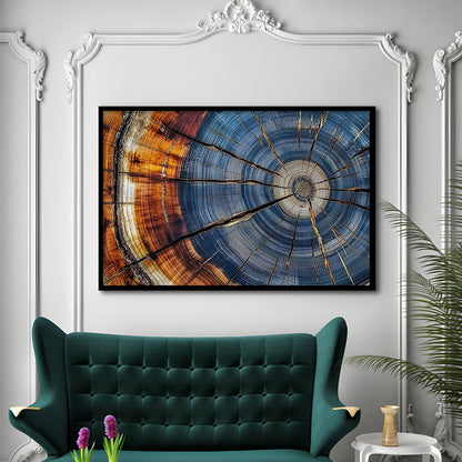 Colorful Tree Rings Art Prints,Elegant Natural Wall Art, Framed Art Print, Picture Framed