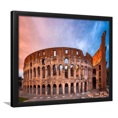 Colosseum Rome Italy, Stadium Canvas, Sport Art, Gift for him, Framed Art Print Wall Decor, Picture Framed