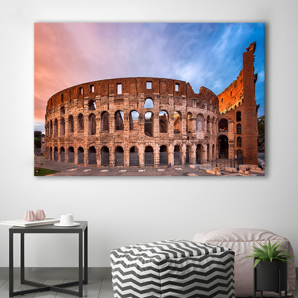 Colosseum Rome Italy, Stadium Canvas, Sport Art, Gift for him, Man Cave Decor, Art Print, Canvas Print Wall Art