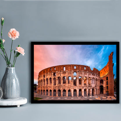 Colosseum Rome Italy, Stadium Canvas, Sport Art, Gift for him, Framed Art Print Wall Decor, Picture Framed