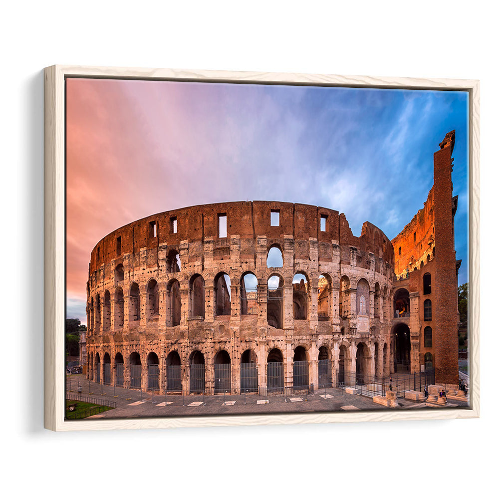 Colosseum Rome Italy, Stadium Canvas, Sport Art, Framed Canvas Print Wall Art, Floating Frame