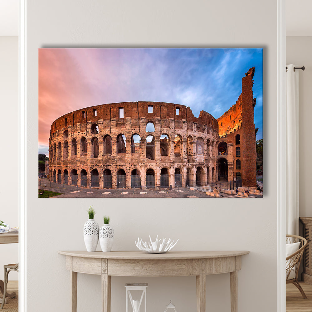 Colosseum Rome Italy, Stadium Canvas, Sport Art, Gift for him, Man Cave Decor, Art Print, Canvas Print Wall Art