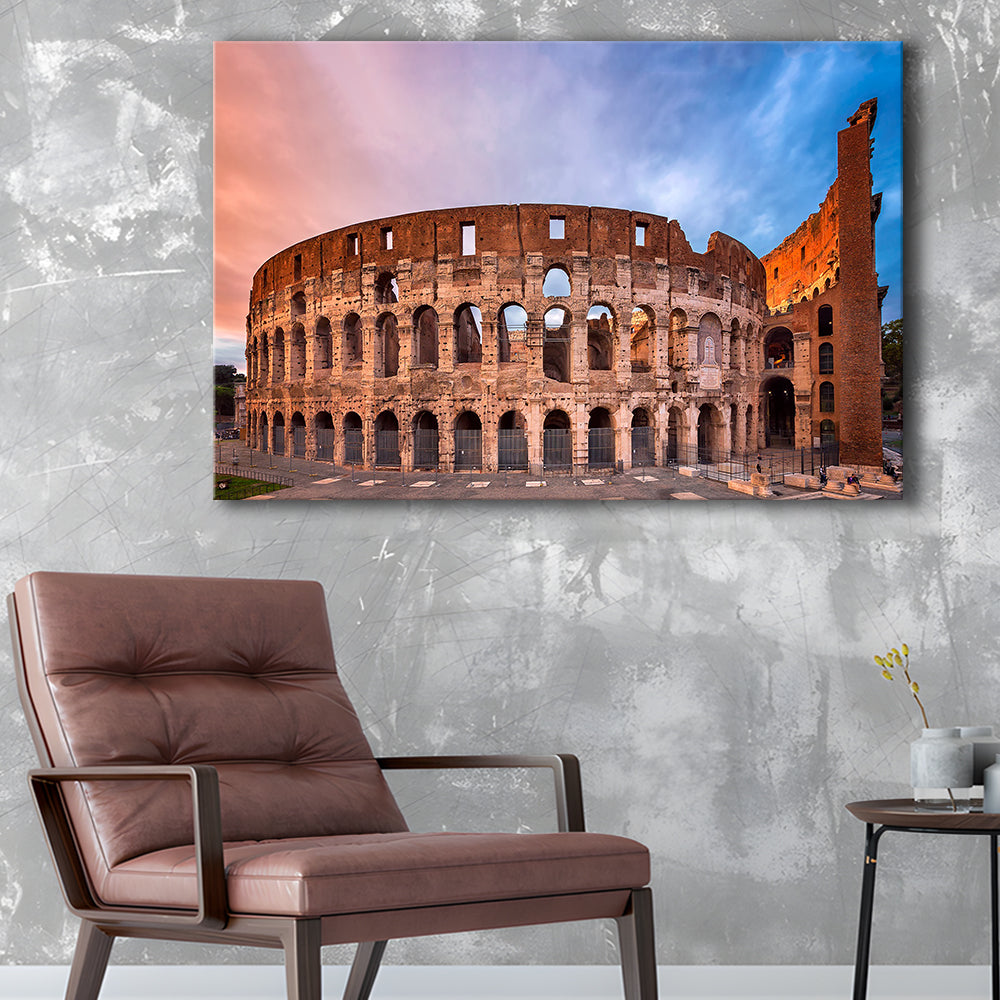 Colosseum Rome Italy, Stadium Canvas, Sport Art, Gift for him, Man Cave Decor, Art Print, Canvas Print Wall Art