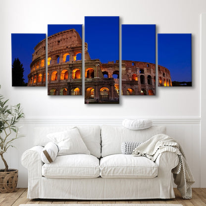 Colosseum in Italy, Stadium Canvas, Sport Art, Gift for him, 5 Panel, Large Canvas, Canvas Print Wall Art