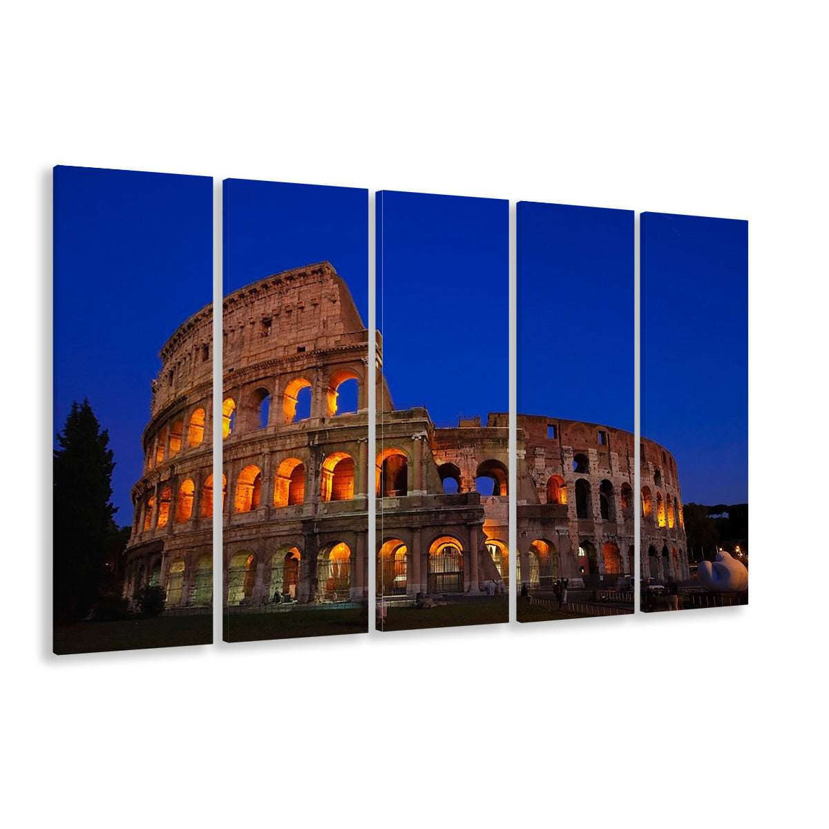 Colosseum in Italy, Stadium Canvas, Sport Art, 5 Panel B, Extra Large Canvas, Canvas Print Wall Art