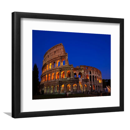 Colosseum in Italy, Stadium Canvas, Sport Art, Gift for him, White Border Framed Art Print Wall Decor