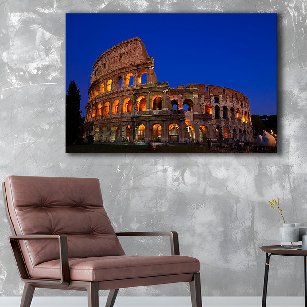 Colosseum in Italy, Stadium Canvas, Sport Art, Gift for him, Man Cave Decor, Art Print, Canvas Print Wall Art