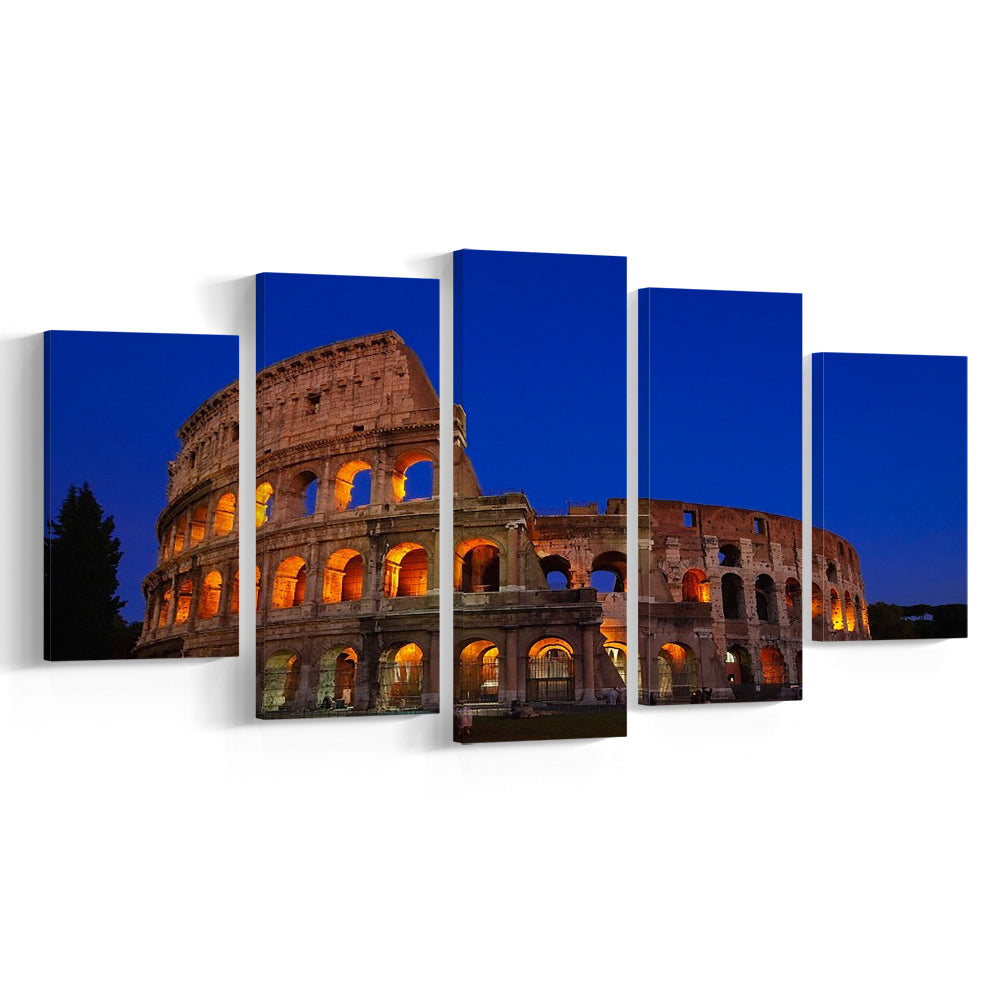 Colosseum in Italy, Stadium Canvas, Sport Art, Gift for him, 5 Panel, Large Canvas, Canvas Print Wall Art