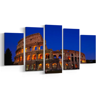 Colosseum in Italy, Stadium Canvas, Sport Art, Gift for him, 5 Panel, Large Canvas, Canvas Print Wall Art