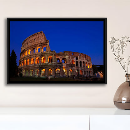 Colosseum in Italy, Stadium Canvas, Sport Art, Framed Canvas Print Wall Art, Floating Frame