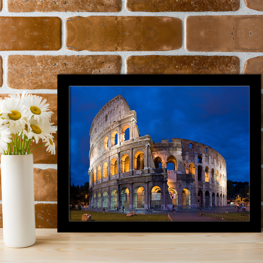 Colosseum in Rome Italy, Stadium Canvas, Sport Art, Gift for him, Framed Art Print Wall Decor, Picture Framed