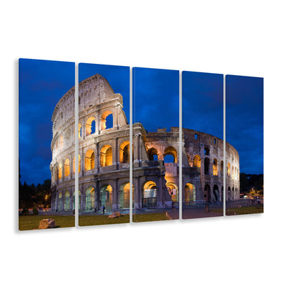 Colosseum in Rome Italy, Stadium Canvas, Sport Art, 5 Panel B, Extra Large Canvas, Canvas Print Wall Art