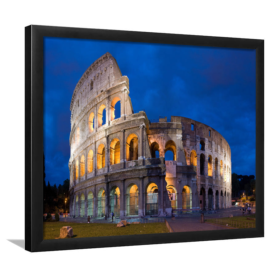 Colosseum in Rome Italy, Stadium Canvas, Sport Art, Gift for him, Framed Art Print Wall Decor, Picture Framed