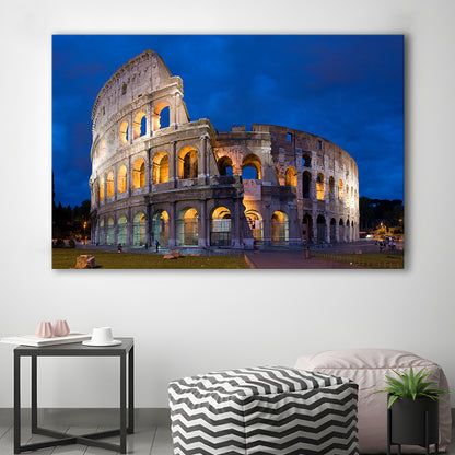 Colosseum in Rome Italy, Stadium Canvas, Sport Art, Gift for him, Man Cave Decor, Art Print, Canvas Print Wall Art