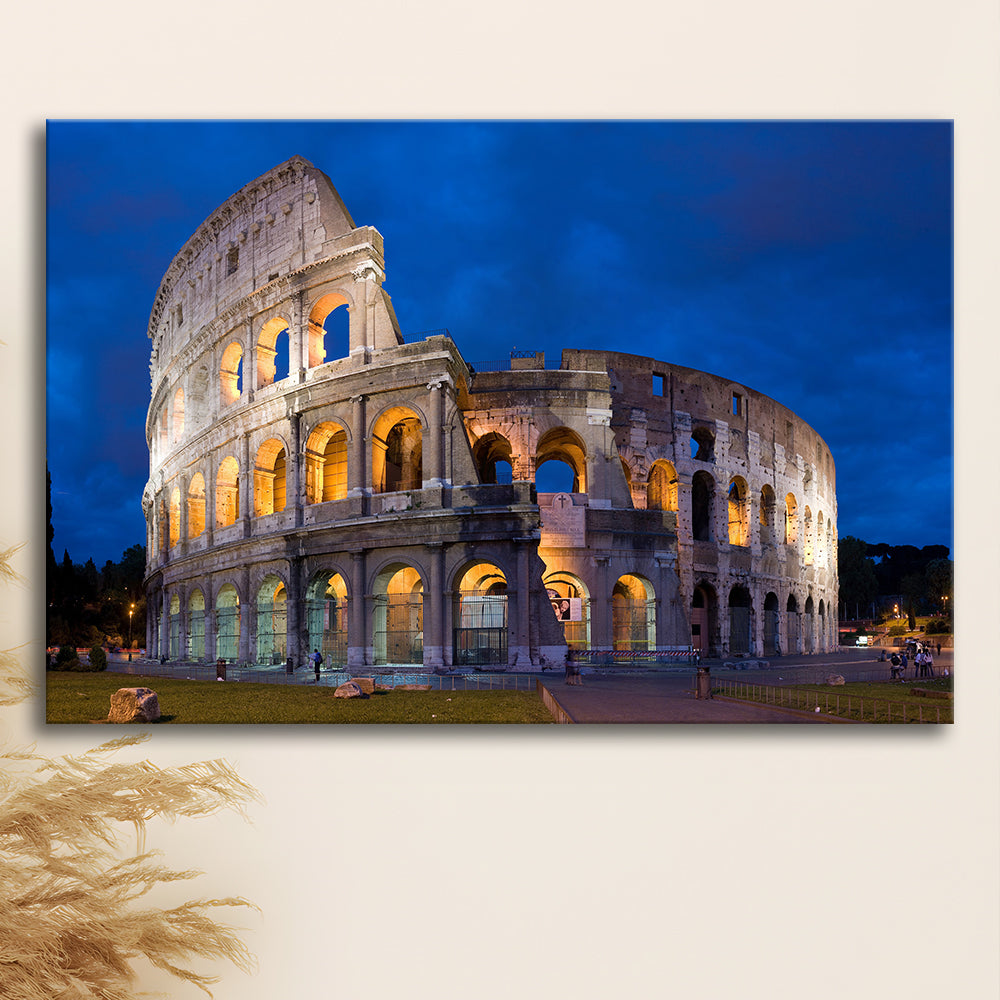Colosseum in Rome Italy, Stadium Canvas, Sport Art, Gift for him, Man Cave Decor, Art Print, Canvas Print Wall Art