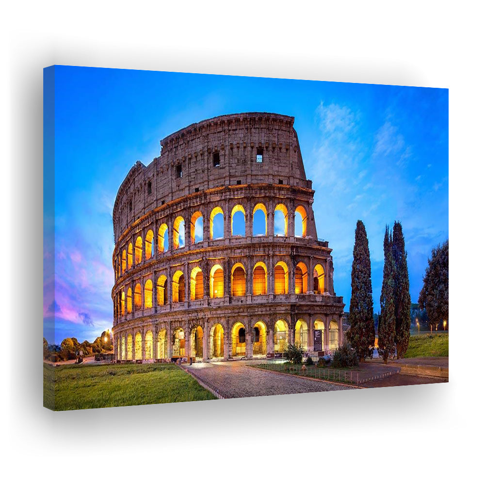 Colosseum in Rome, Stadium Canvas, Sport Art, Gift for him, Man Cave Decor, Art Print, Canvas Print Wall Art