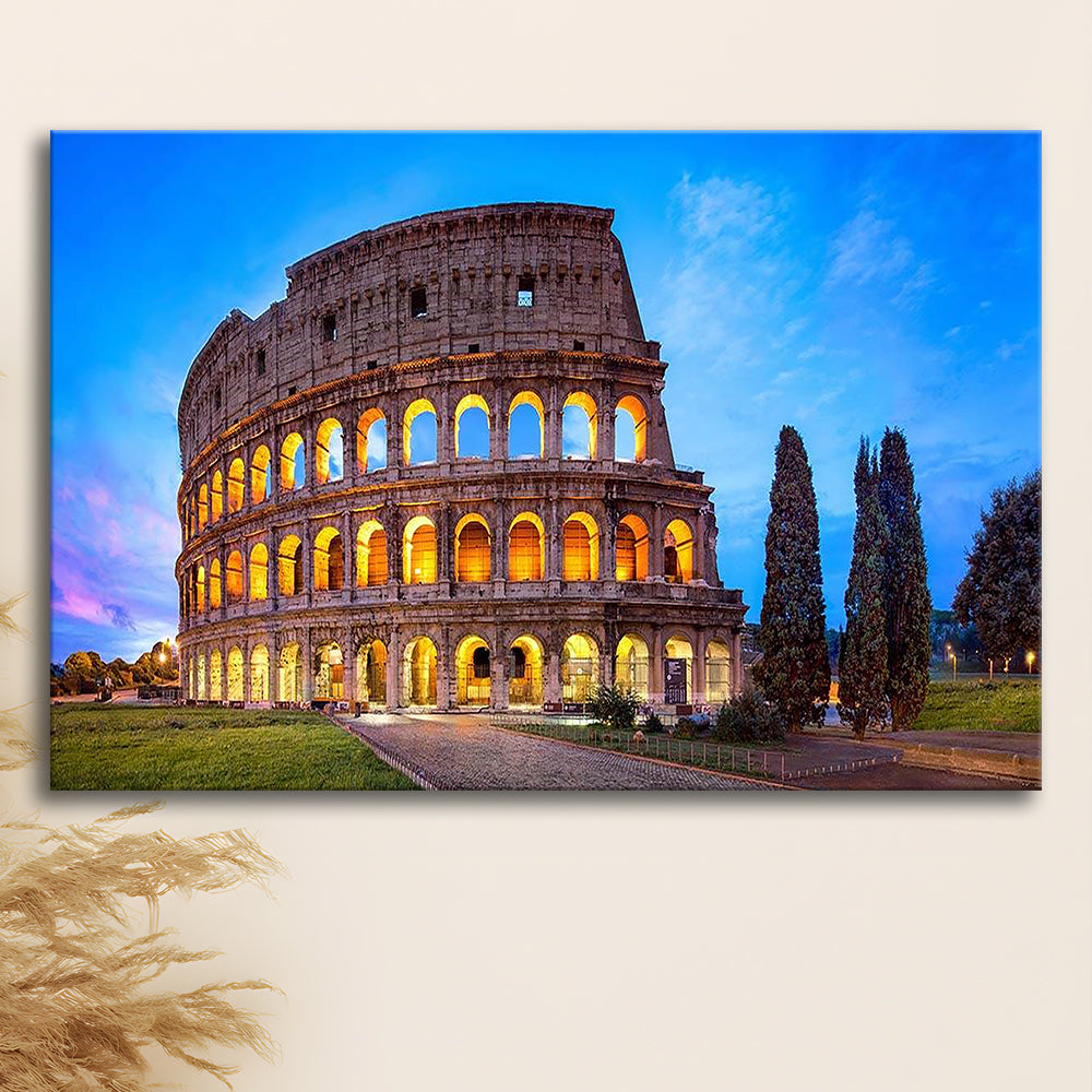 Colosseum in Rome, Stadium Canvas, Sport Art, Gift for him, Man Cave Decor, Art Print, Canvas Print Wall Art