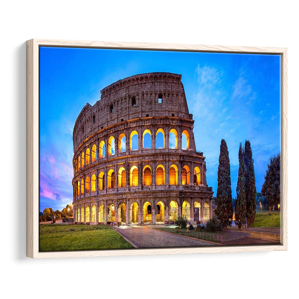 Colosseum in Rome, Stadium Canvas, Sport Art, Framed Canvas Print Wall Art, Floating Frame