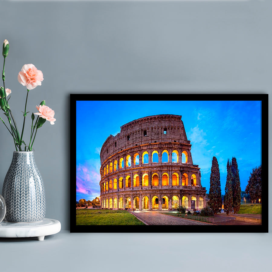 Colosseum in Rome, Stadium Canvas, Sport Art, Gift for him, Framed Art Print Wall Decor, Picture Framed