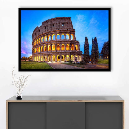 Colosseum in Rome, Stadium Canvas, Sport Art, Gift for him, Framed Art Print Wall Decor, Picture Framed