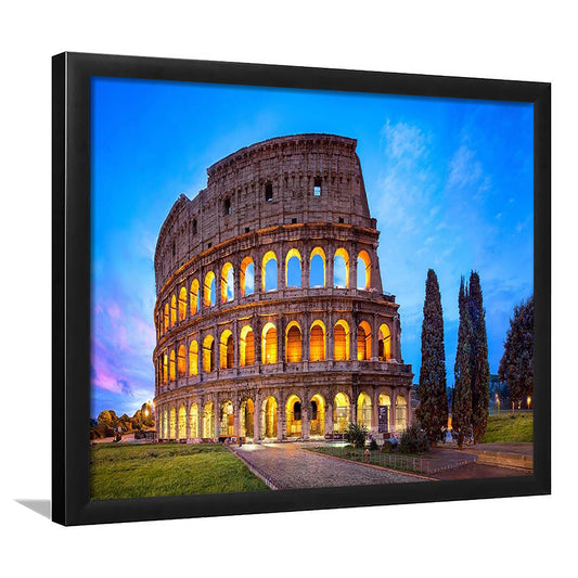 Colosseum in Rome, Stadium Canvas, Sport Art, Gift for him, Framed Art Print Wall Decor, Picture Framed