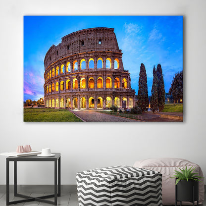 Colosseum in Rome, Stadium Canvas, Sport Art, Gift for him, Man Cave Decor, Art Print, Canvas Print Wall Art