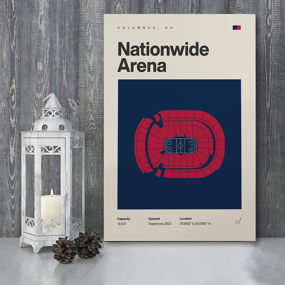 Columbus Blue Jackets Stadium Print, Nationwide Arena Print, Fan Gifts, Sport Art, Canvas Print Wall Art