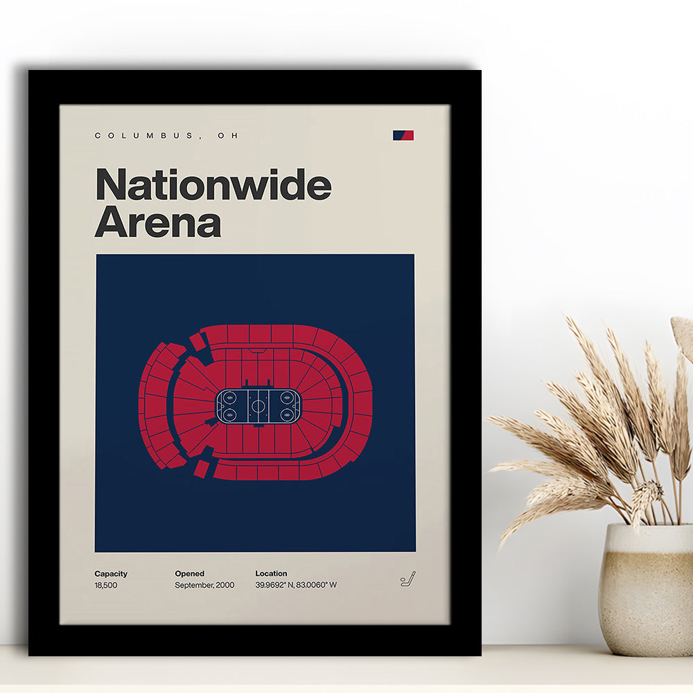Columbus Blue Jackets Stadium Print, Nationwide Arena Print, Gifts for him, Sport Art, Framed Art Print Wall Decor