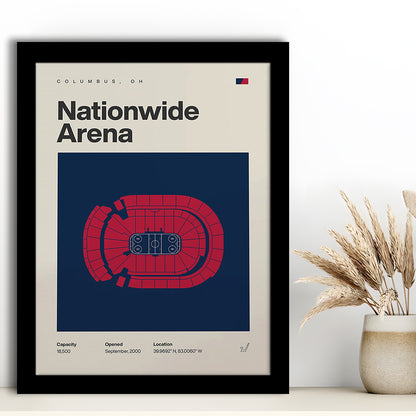 Columbus Blue Jackets Stadium Print, Nationwide Arena Print, Gifts for him, Sport Art, Framed Art Print Wall Decor