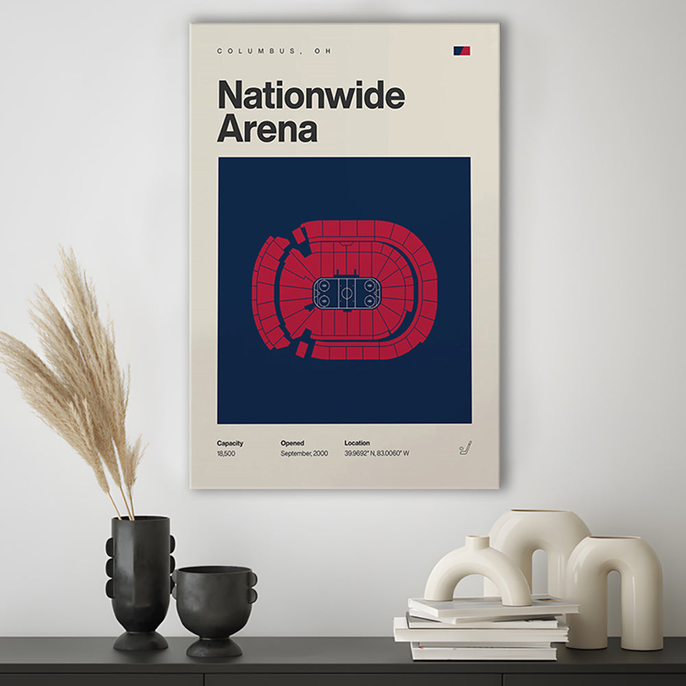 Columbus Blue Jackets Stadium Print, Nationwide Arena Print, Fan Gifts, Sport Art, Canvas Print Wall Art