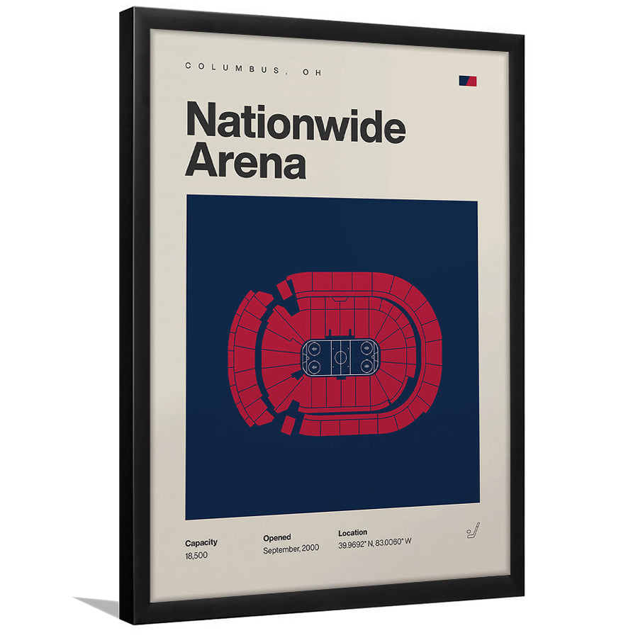 Columbus Blue Jackets Stadium Print, Nationwide Arena Print, Gifts for him, Sport Art, Framed Art Print Wall Decor