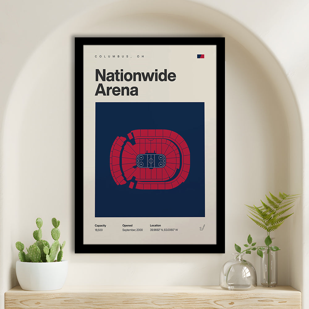 Columbus Blue Jackets Stadium Print, Nationwide Arena Print, Gifts for him, Sport Art, Framed Art Print Wall Decor