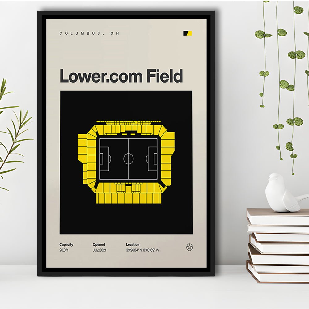 Columbus Crew Stadium Print, Lower.com Field Stadium Print, Man Cave Gift, Floating Framed Canvas Print Wall Art