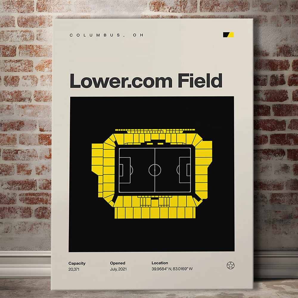 Columbus Crew Stadium Print, Lower.com Field Stadium Print, Fan Gifts, Sport Art, Canvas Print Wall Art