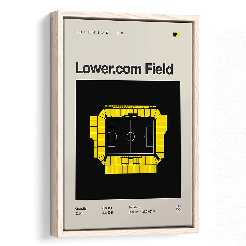 Columbus Crew Stadium Print, Lower.com Field Stadium Print, Man Cave Gift, Floating Framed Canvas Print Wall Art