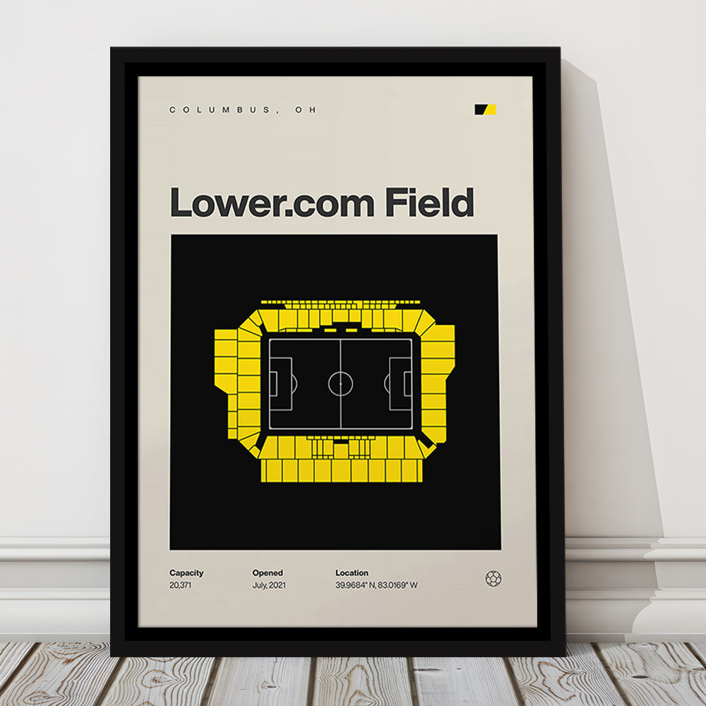 Columbus Crew Stadium Print, Lower.com Field Stadium Print, Man Cave Gift, Floating Framed Canvas Print Wall Art