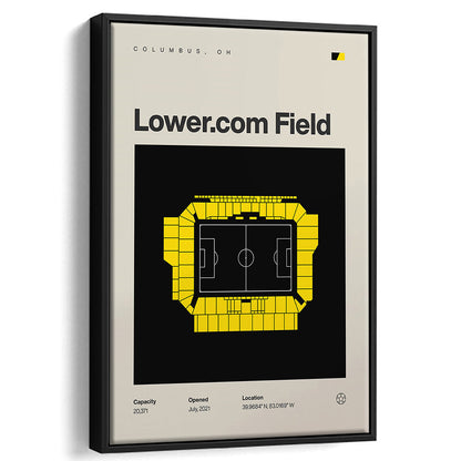 Columbus Crew Stadium Print, Lower.com Field Stadium Print, Man Cave Gift, Floating Framed Canvas Print Wall Art