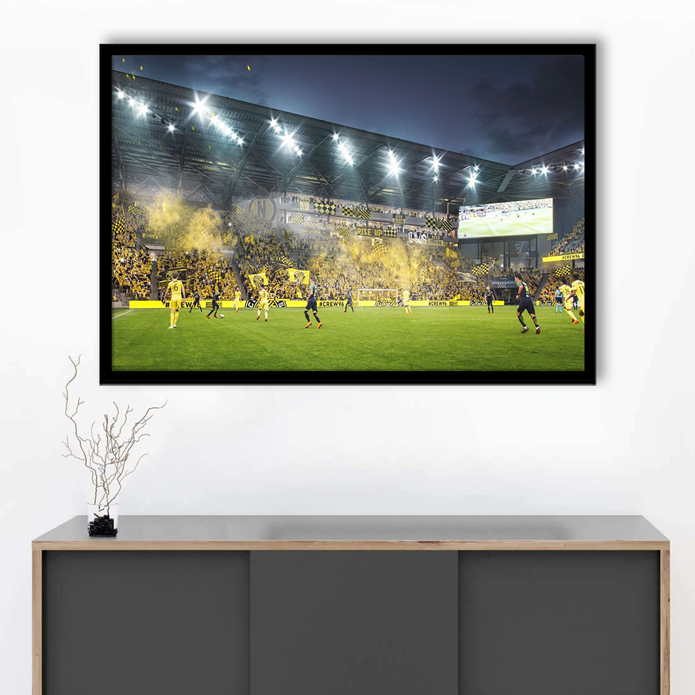 Columbus Crew Stadium, Stadium Canvas, Sport Art, Gift for him, Framed Art Print Wall Decor, Picture Framed